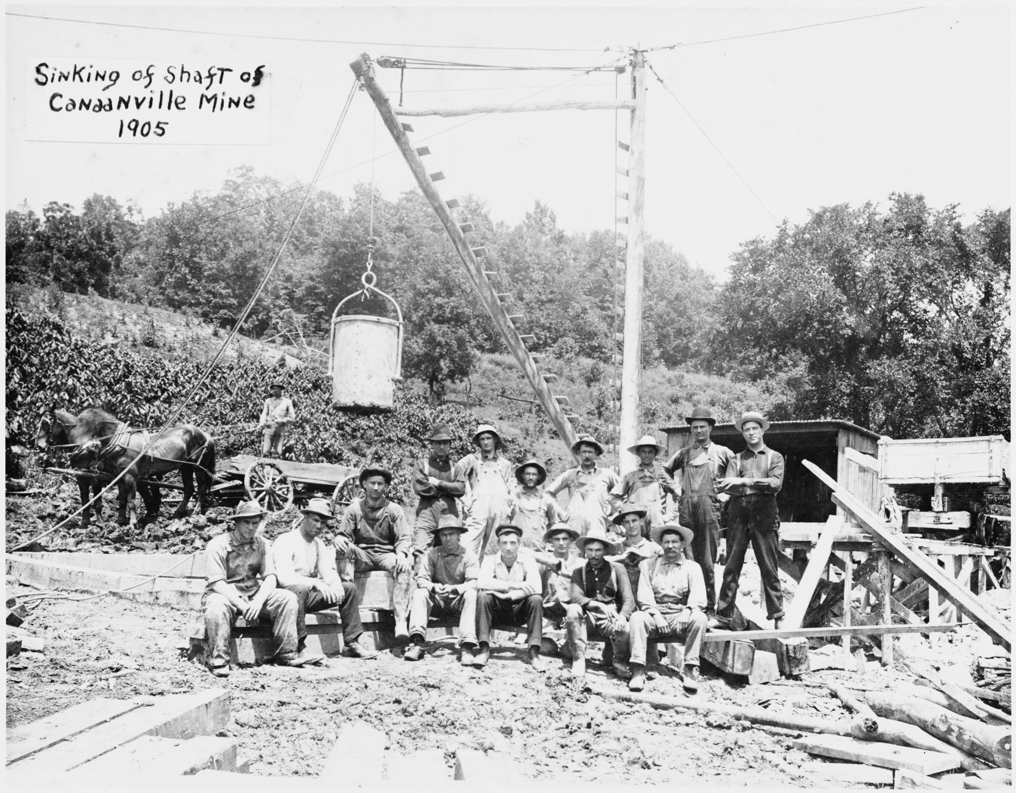 Miners from mine number four in Buchtel, Ohio. (Little Cities of Black Diamonds Archive) 